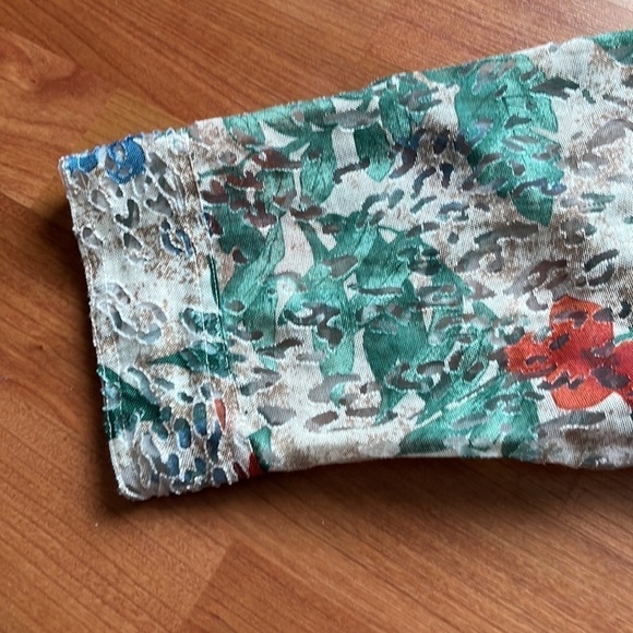 Vintage BonWorth shirt jacket with floral tropical print and cut out Size M - Picture 5 of 9